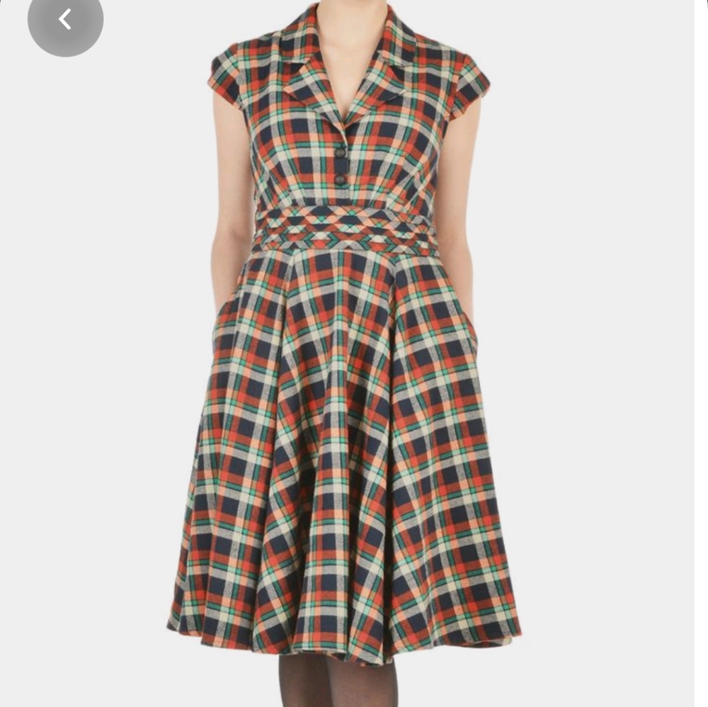 Eshakti plaid flannel shirt dress